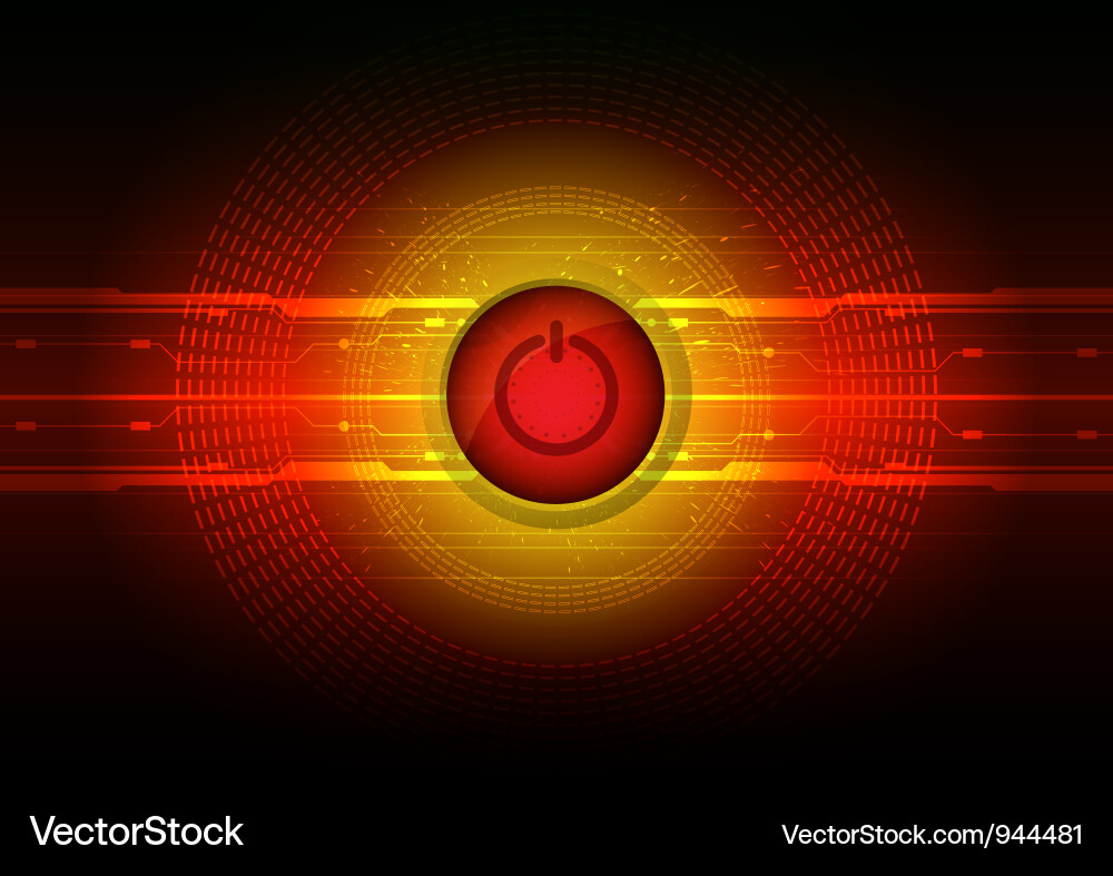 Technology Power Button Circuit vector image