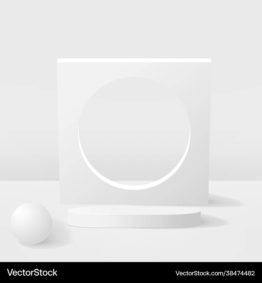 Abstract background with white geometric 3d Vector Image