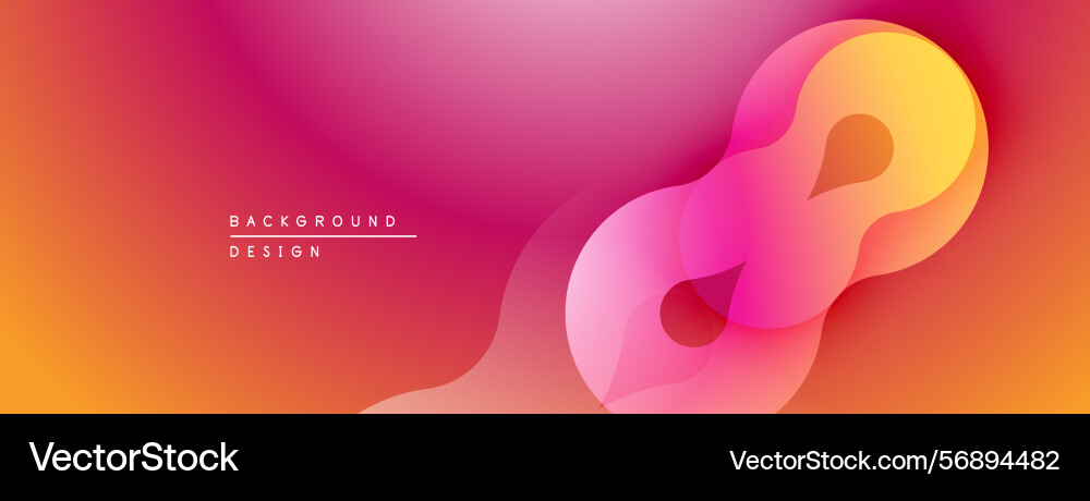 Abstract gradient design features flowing shapes Vector Image