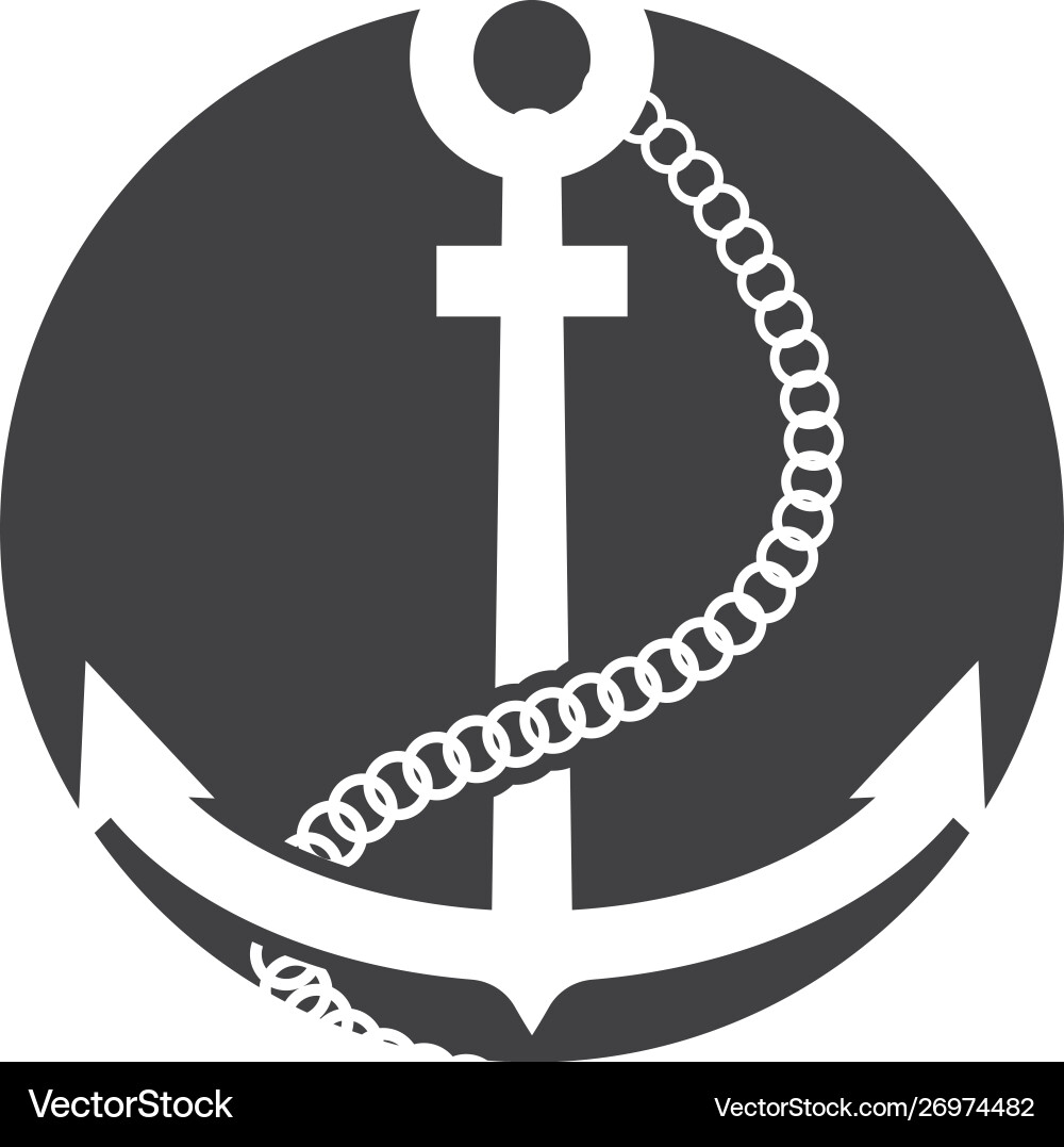 Anchor Symbol Logo Vorlage Anchor Symbol Logo Vorlage vektorbild