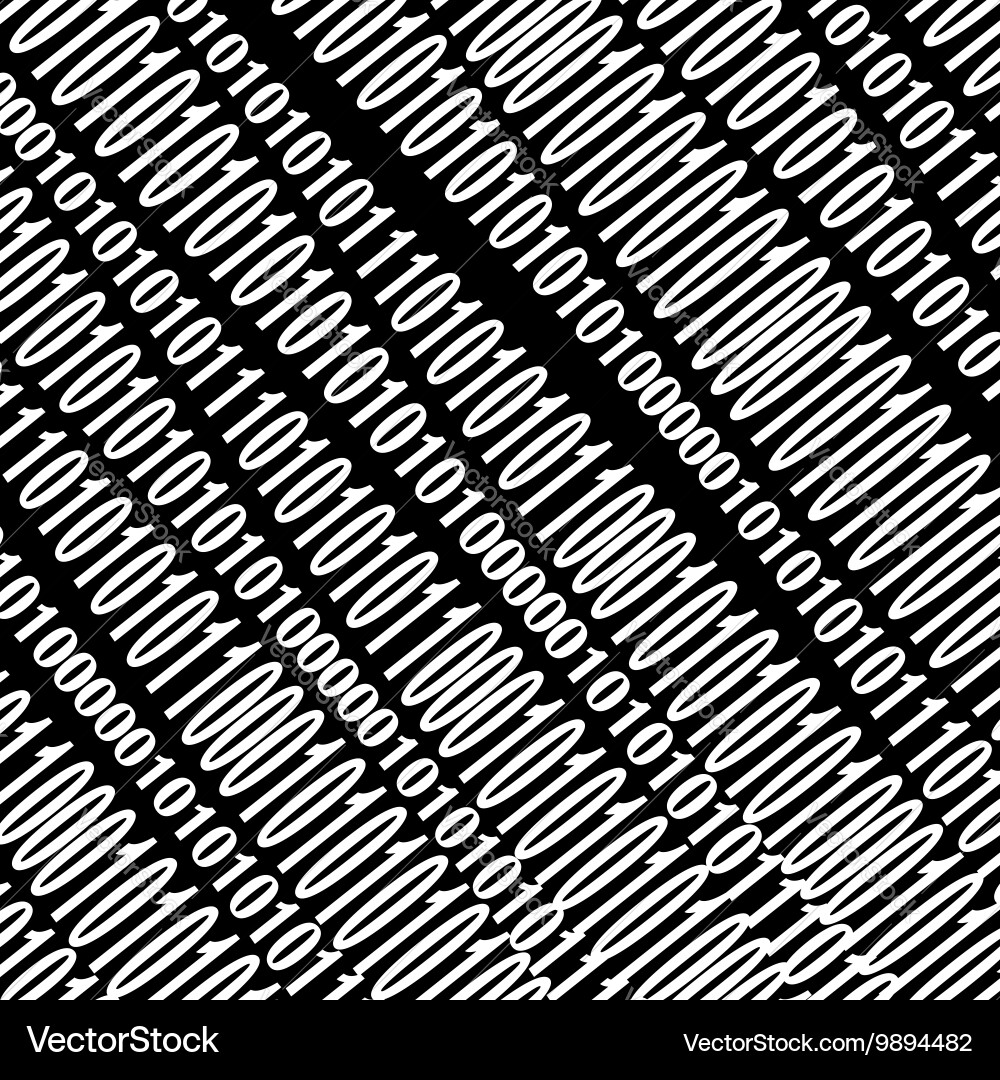 Binary code background decryption and encoding vector image