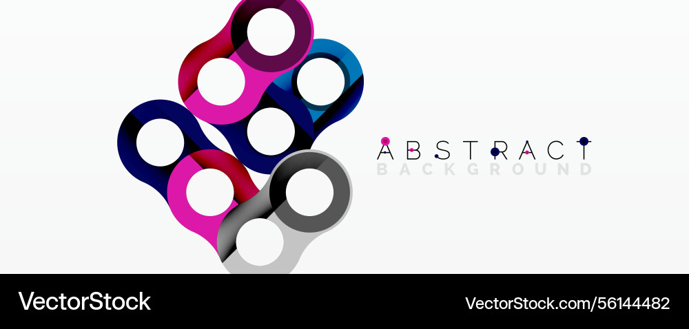 Bright circles overlap creating dynamic Bright circles overlap creating dynamic vector image