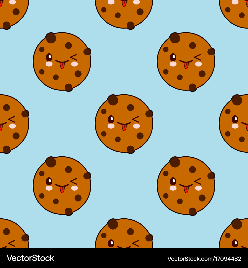 Chocolate Cookie Pattern vector image