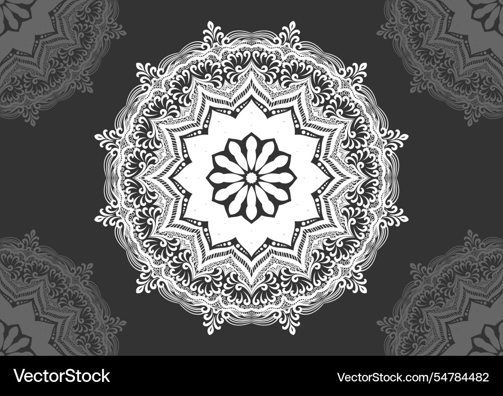Circular pattern element in the form of a mandala Circular pattern element in the form of a mandala vector image