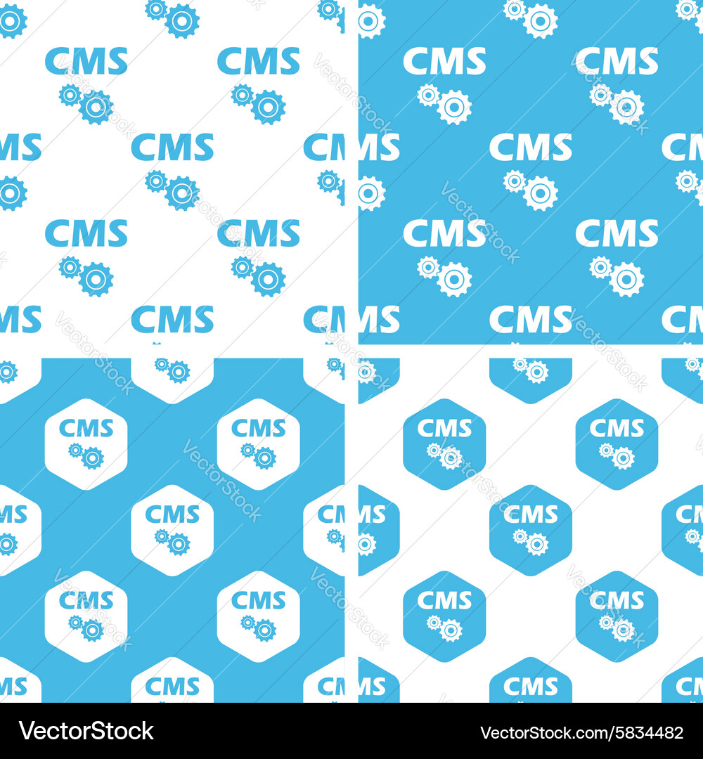 Cms settings patterns set vector image