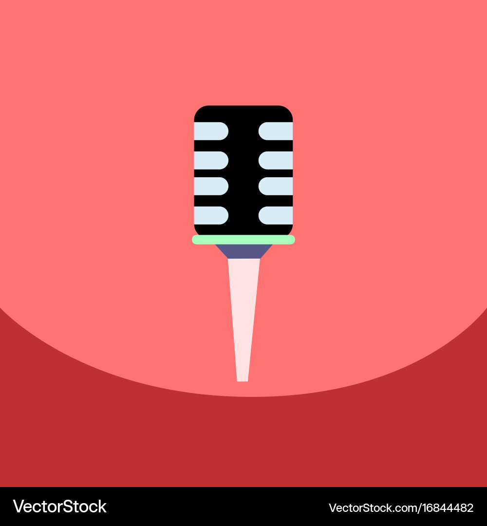 Flat icon design collection microphone in Vector Image