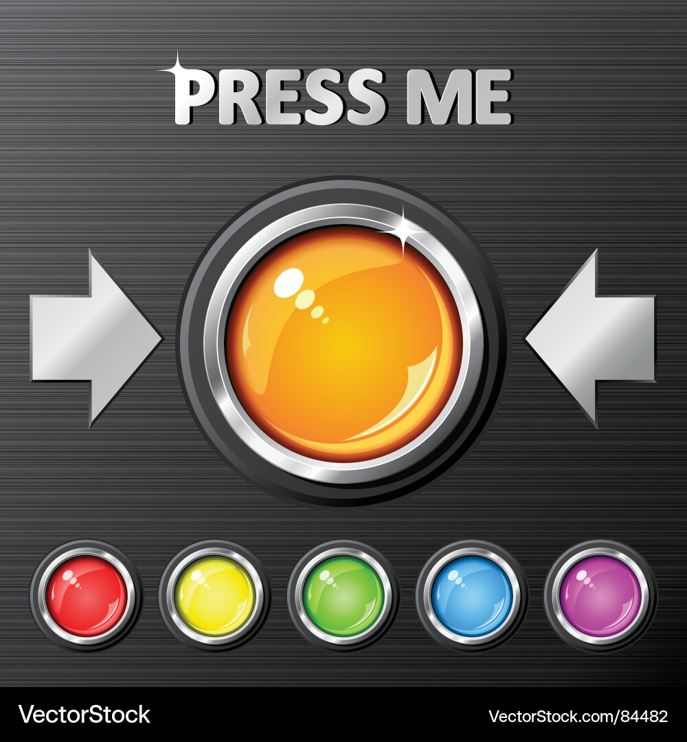 Glossy Metallic Buttons vector image