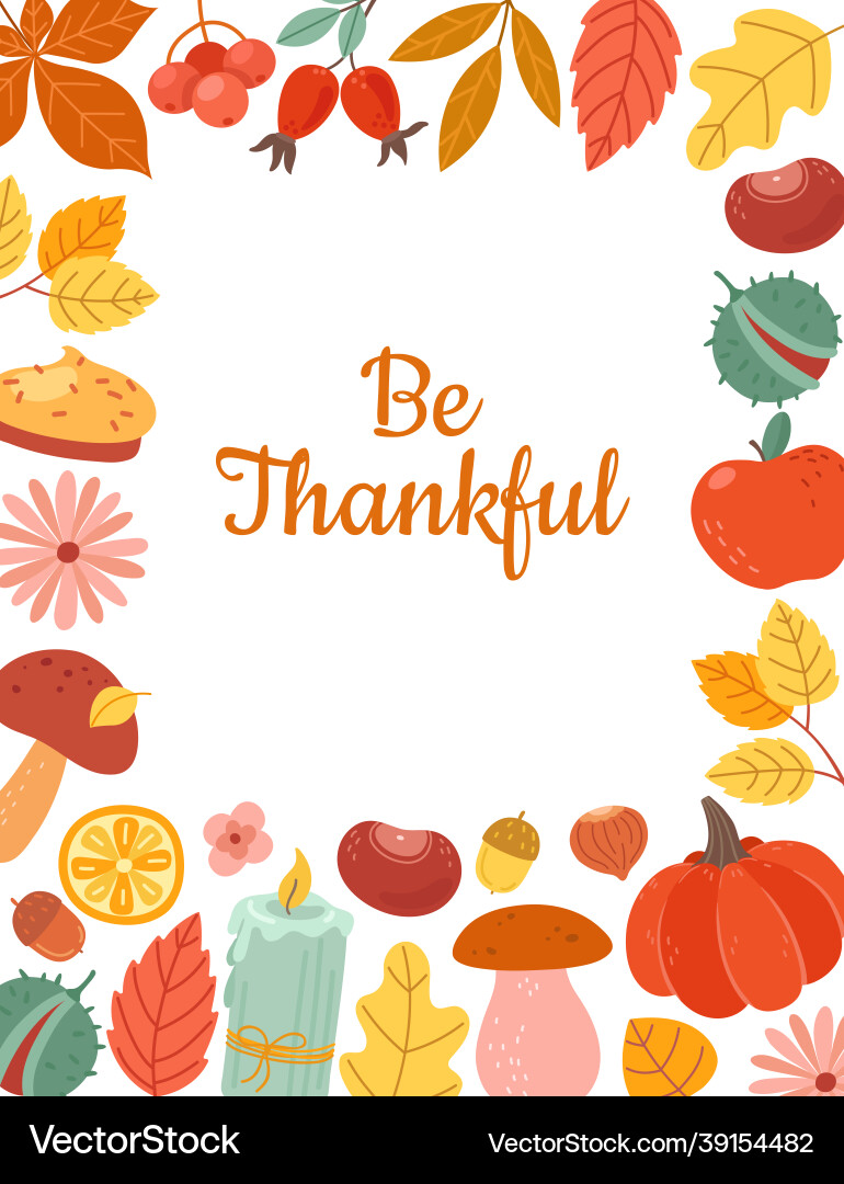Harvest season autumn leaves berries and sweets Vector Image