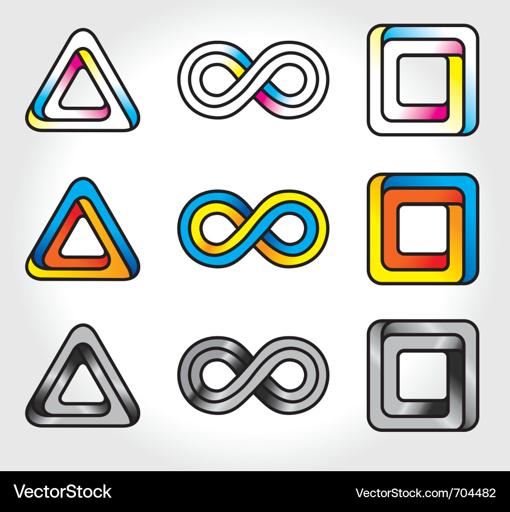 Infinite Triangle Set vector image