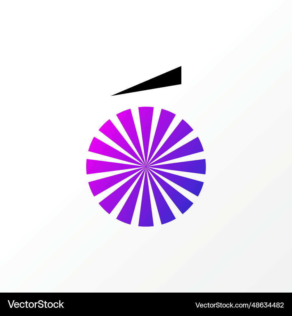 Letter initial o font like pie chart data result Letter initial o font like pie chart data result vector image