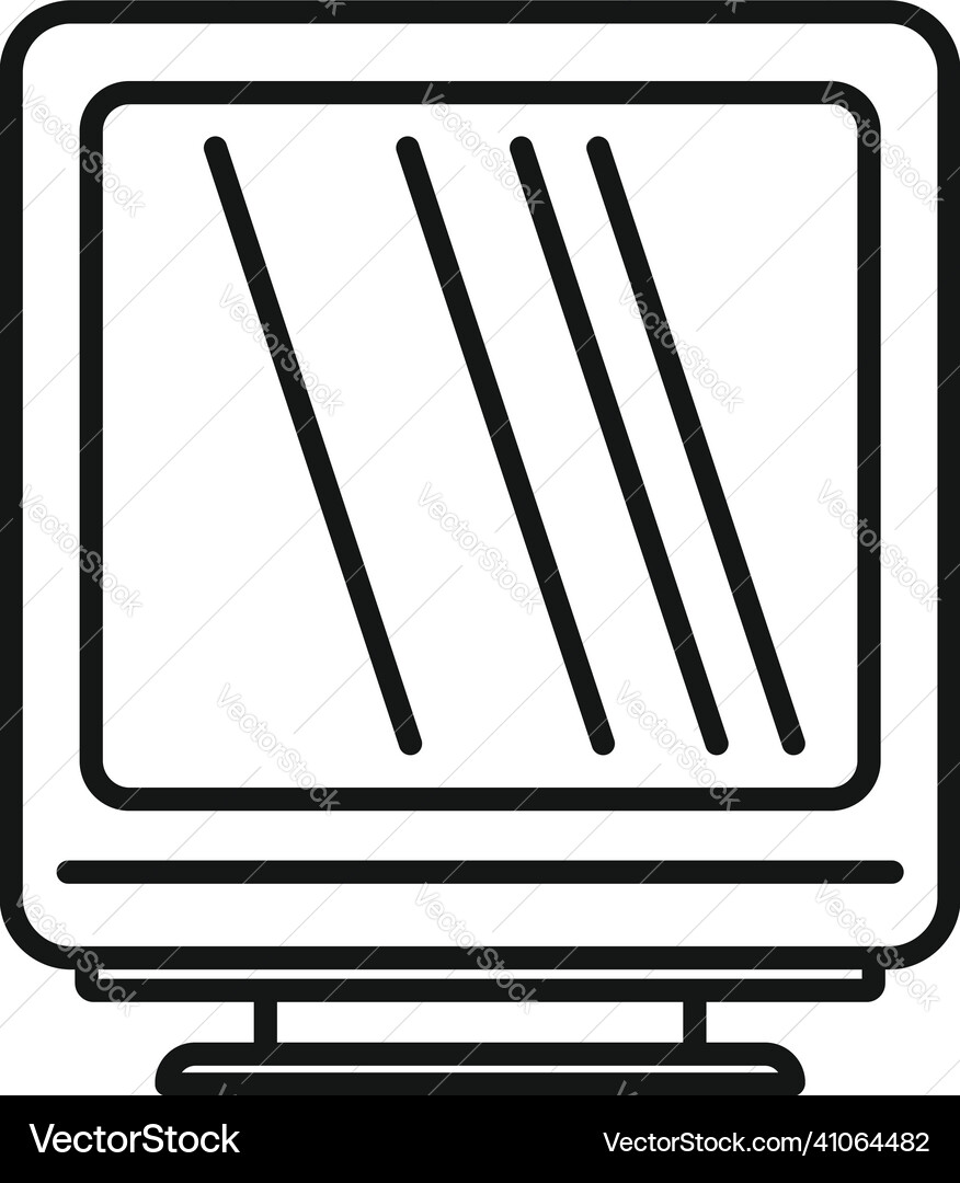Macintosh monitor icon outline computer Vector Image