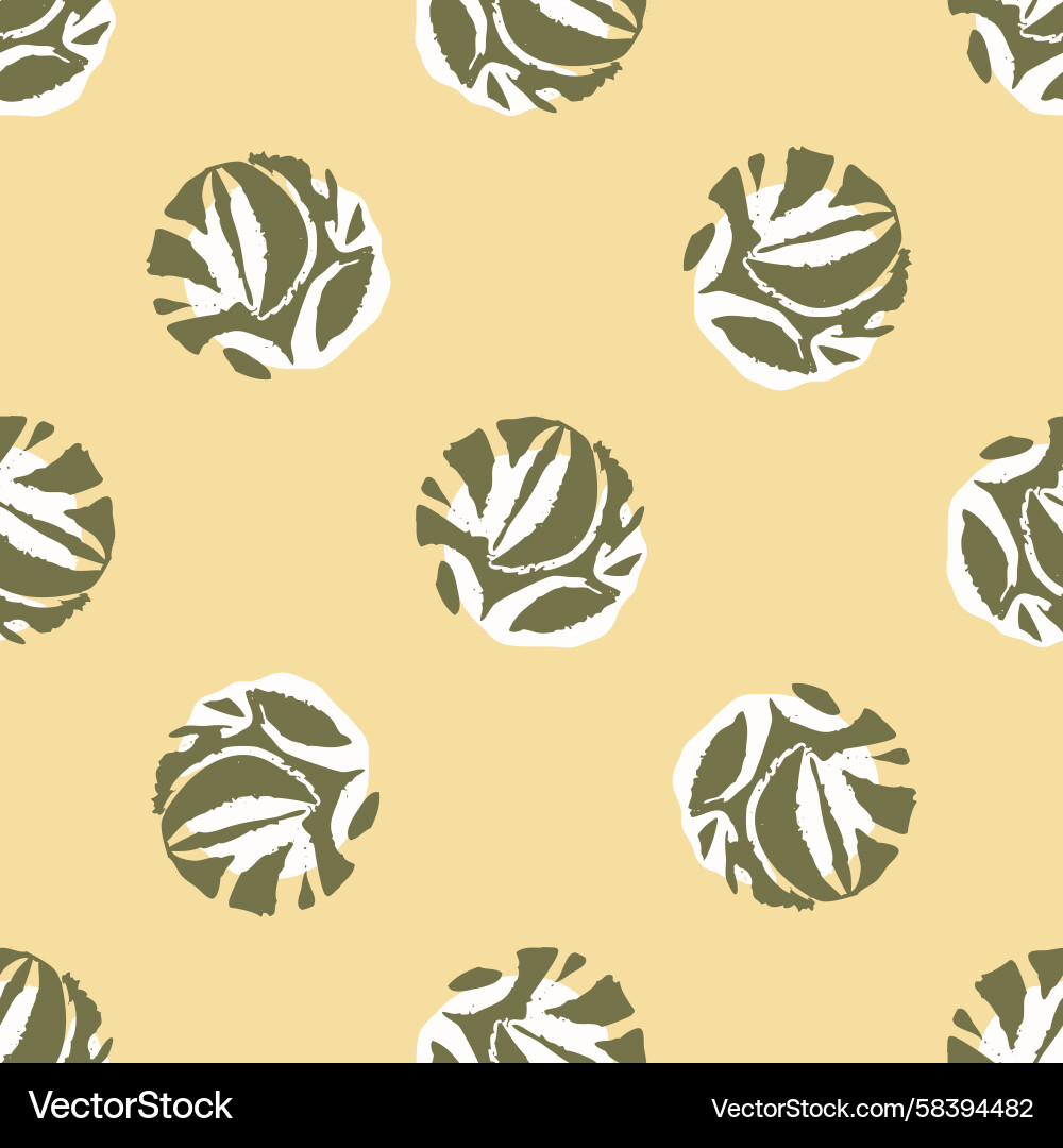 Polka Dot Block Print Pattern Vector Image