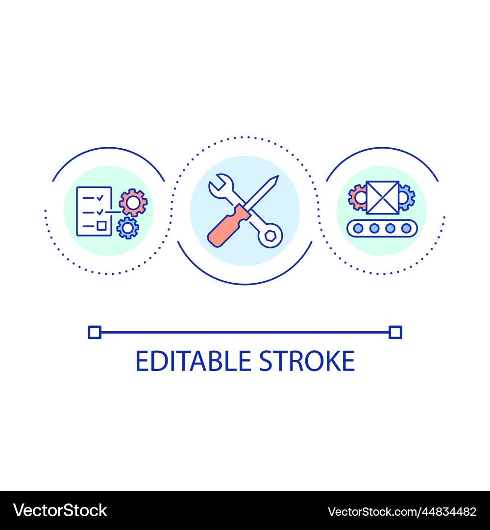 Process Optimization Loop Icon vector image