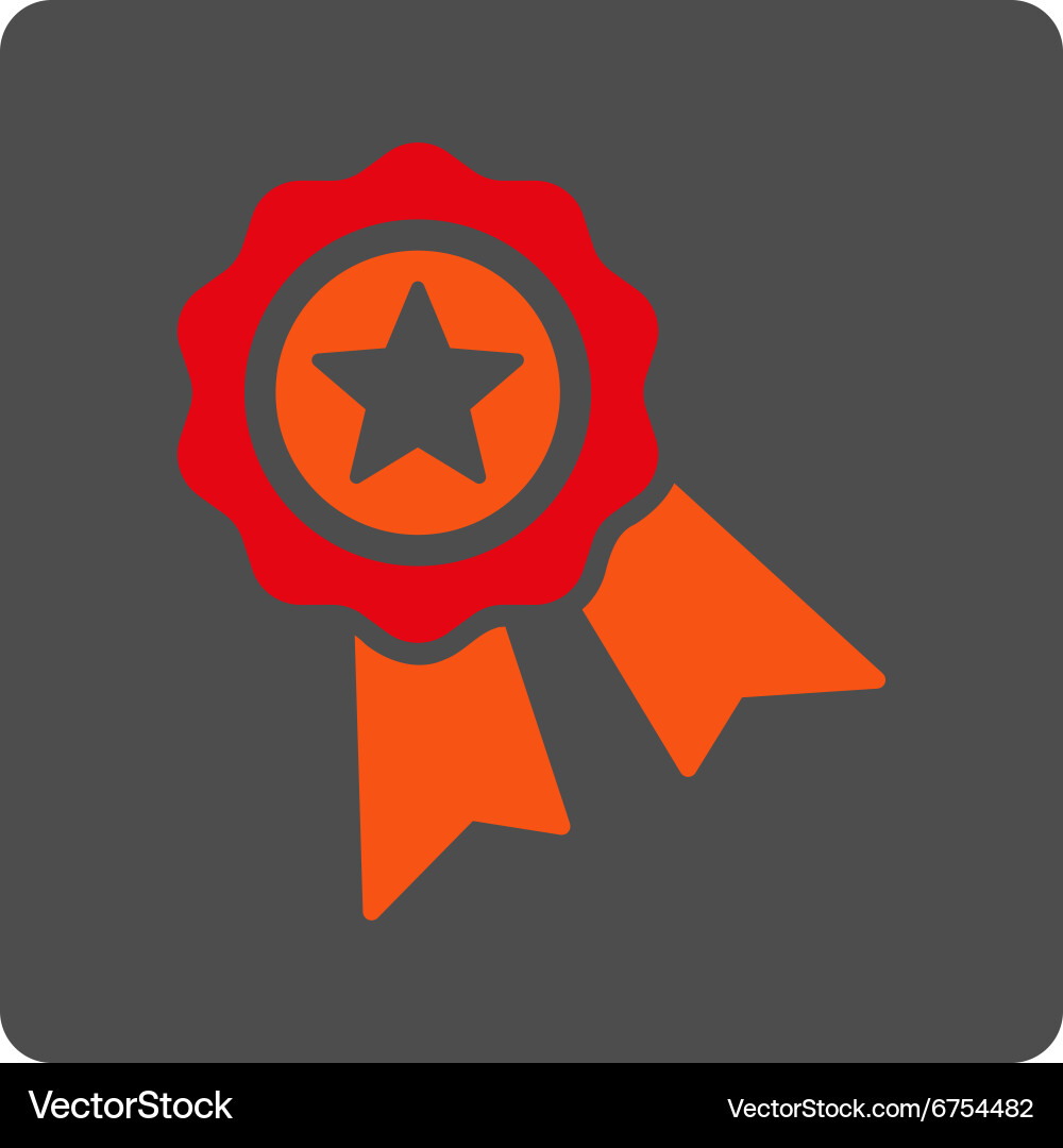 Quality seal rounded square button Vector Image