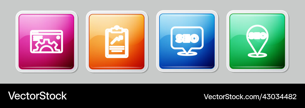 Set line browser setting clipboard with graph vector image