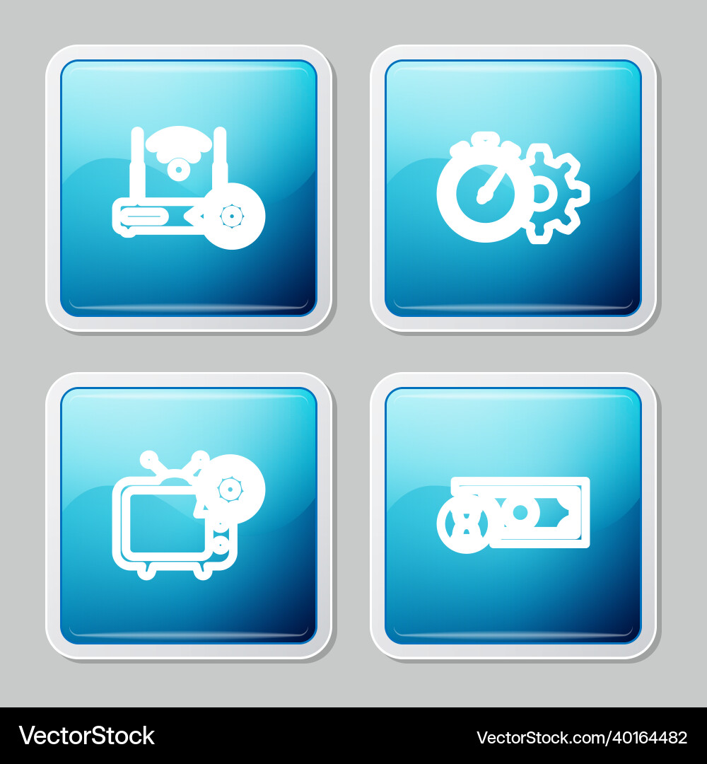 Set line router and wi-fi setting time management vector image