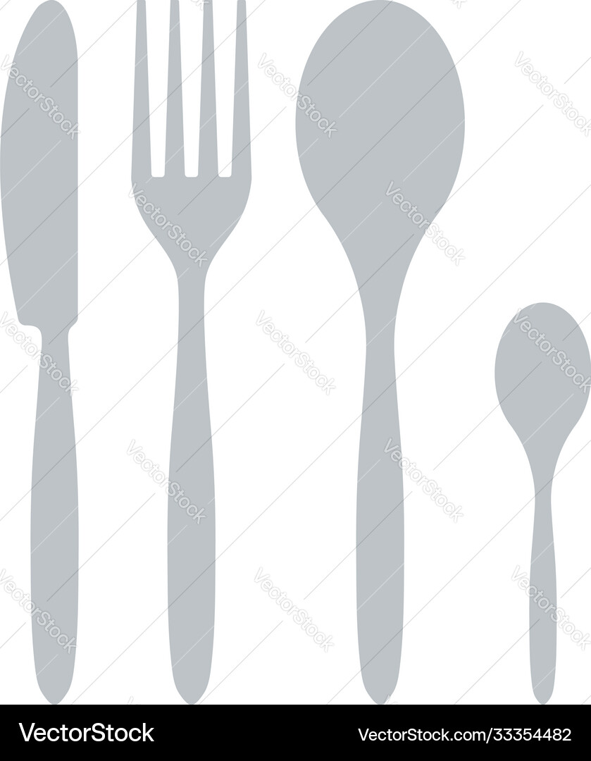 Silverware set icon Vector Image