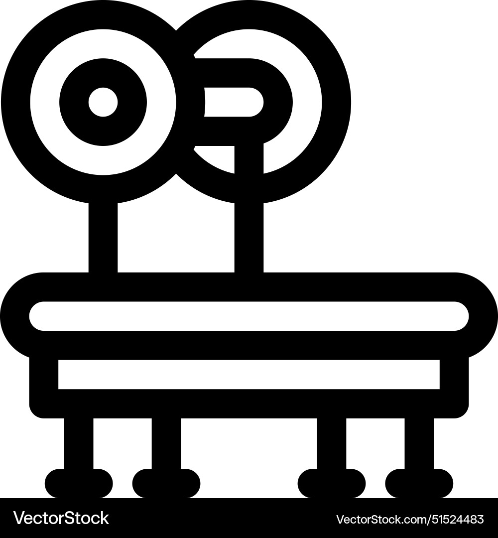 Bench press icon thin linear style design Bench press icon thin linear style design vector image