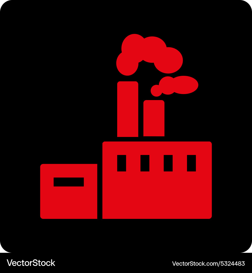 Factory icon from commerce buttons overcolor set vector image