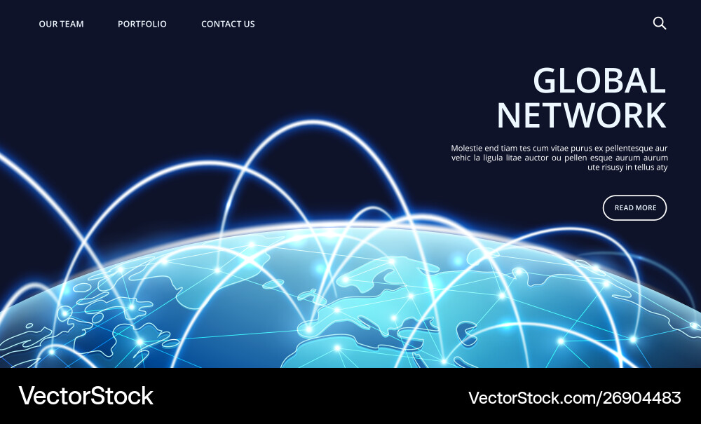 Global Network Connection vector image