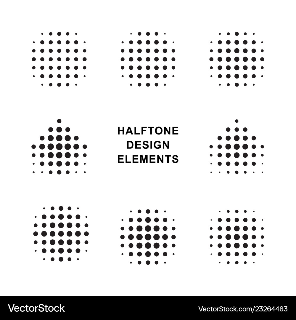 Halftone dots logos