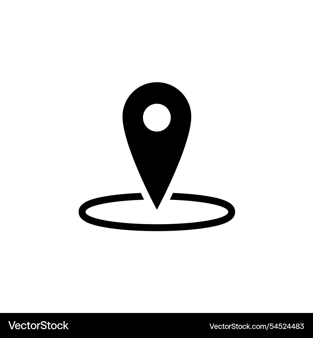 Map pointer pin marker position mark solid flat Map pointer pin marker position mark solid flat Vector Image