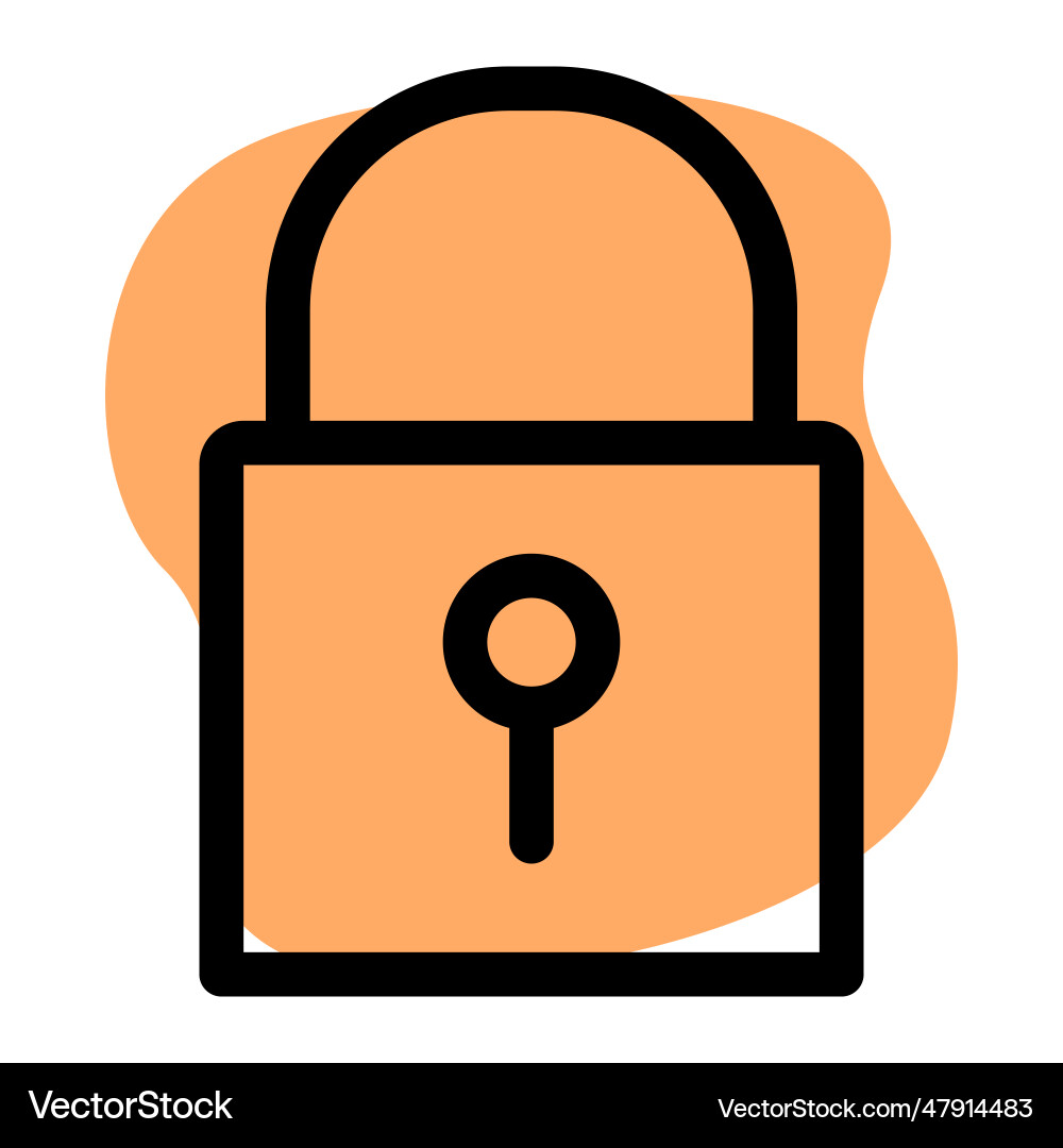 Padlock depicting privacy encryption in browser Vector Image