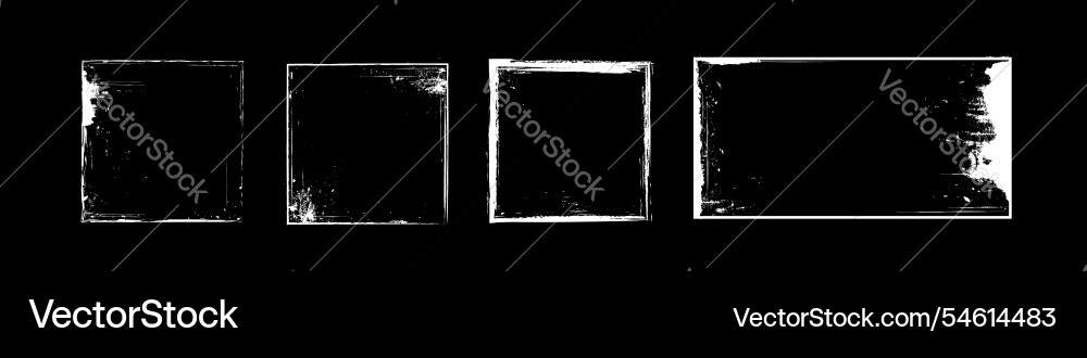 Rectangular and square frames in grunge style Rectangular and square frames in grunge style vector image