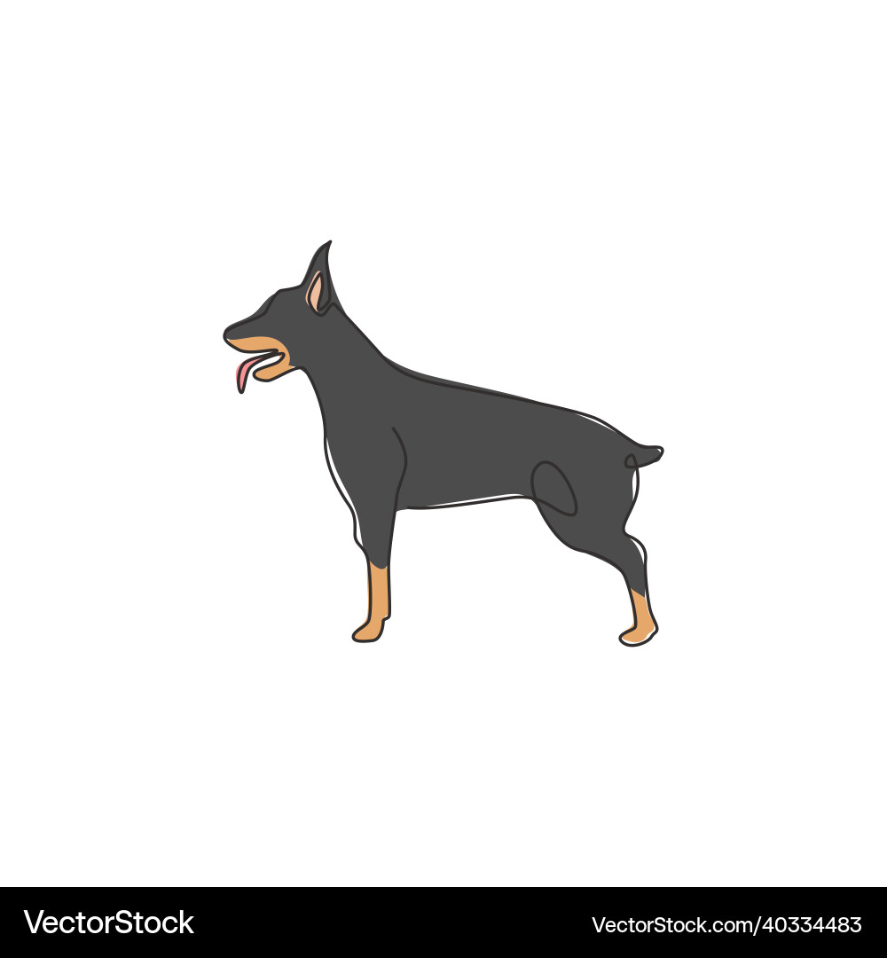 Single continuous line drawing of dashing Single continuous line drawing of dashing vector image