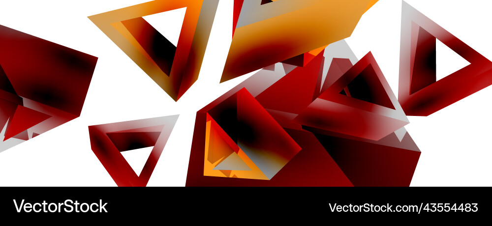 Triangle abstract background 3d basic Triangle abstract background 3d basic Vector Image