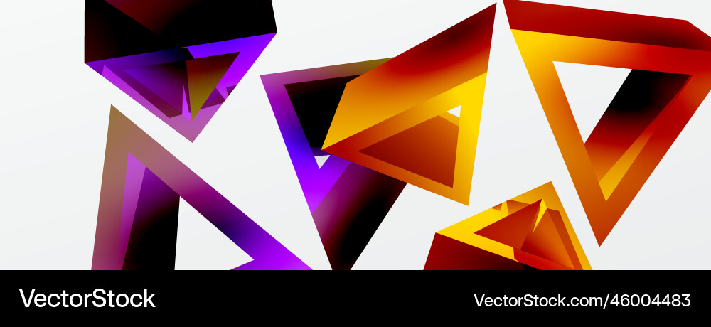 Triangle abstract background 3d basic Vector Image