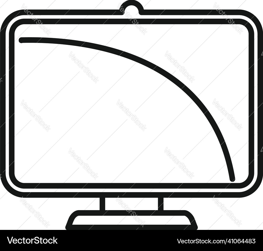Web camera monitor icon outline computer Vector Image