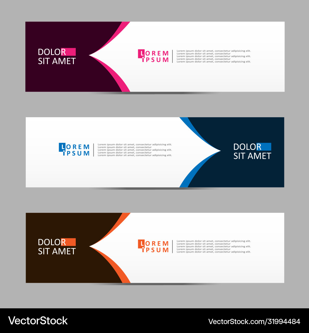 Abstract design banner web template Vector Image