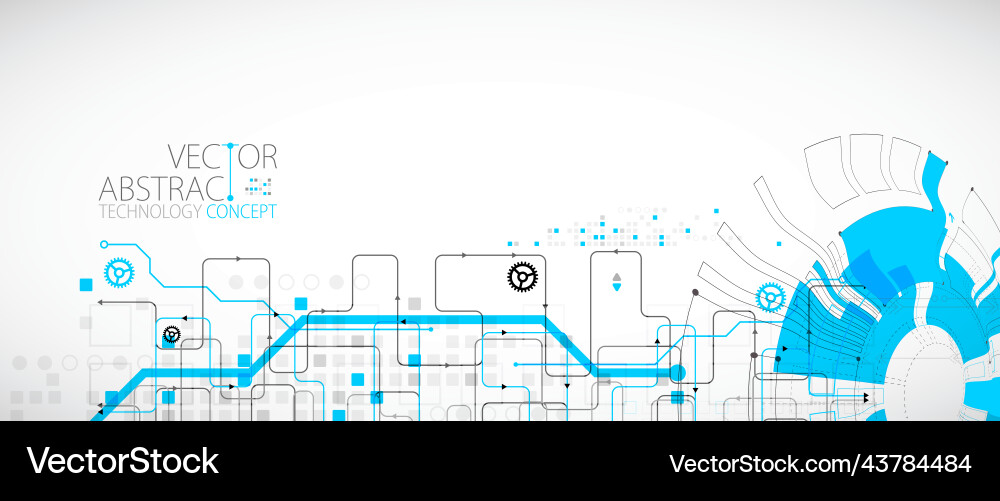 Abstract technology concept high computer color vector image