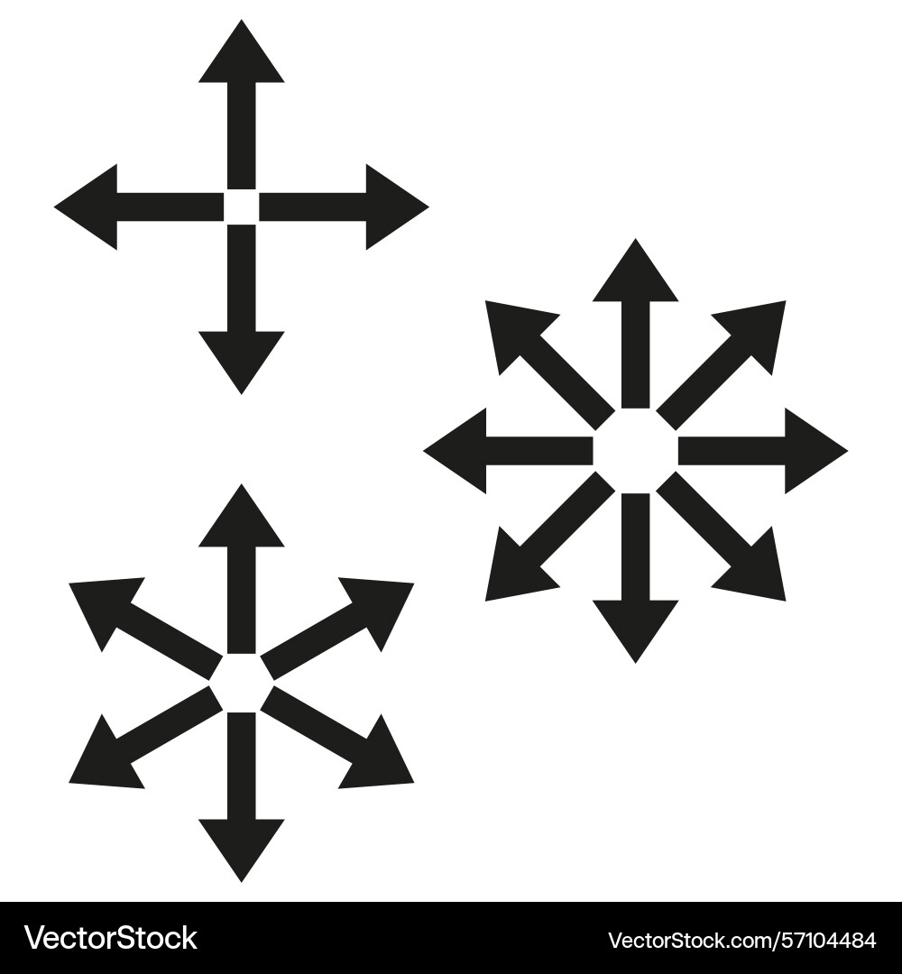 Crossed arrow sign navigation shape direction vector image
