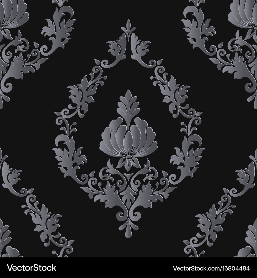 Damask seamless pattern element classical vector image