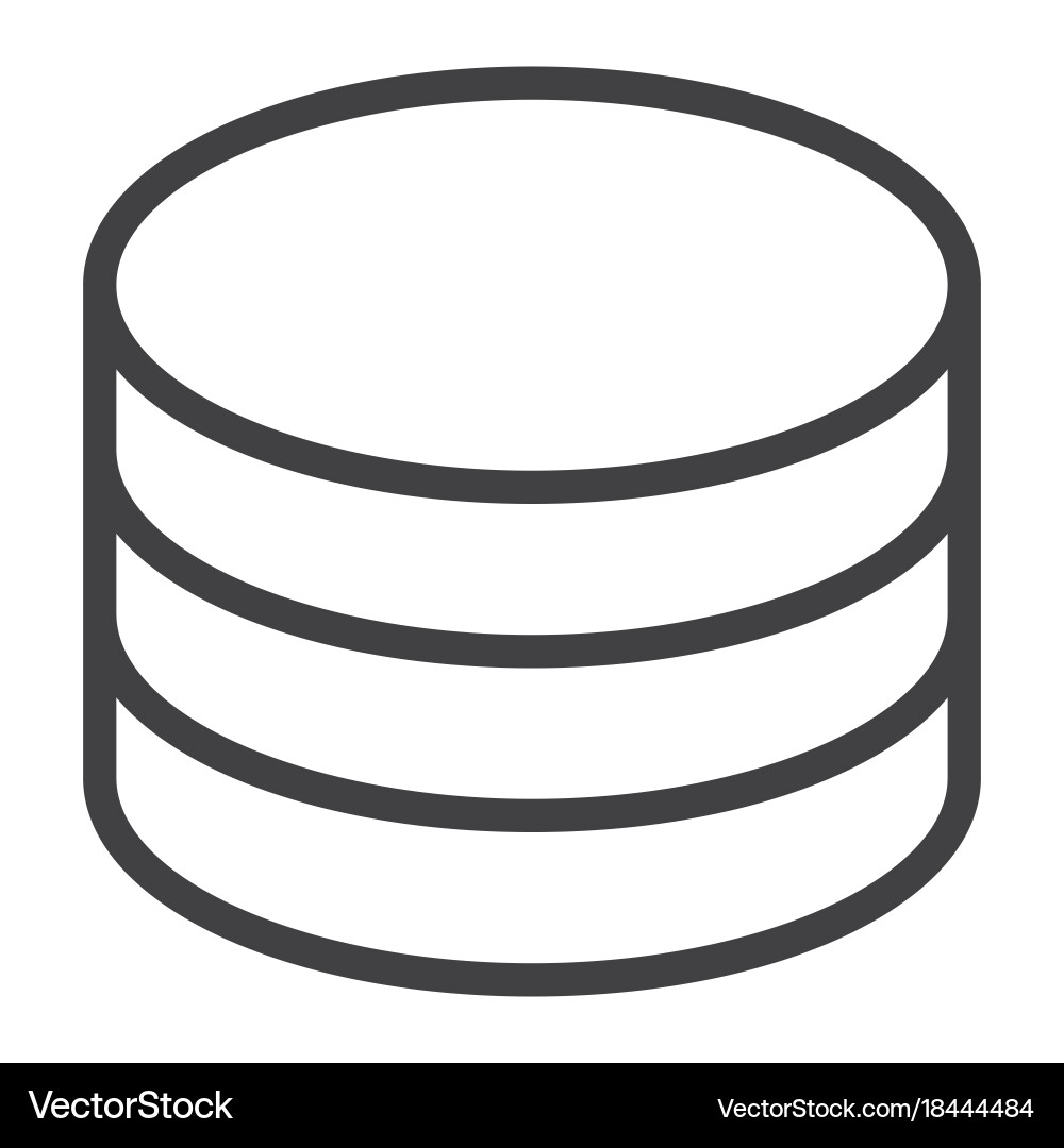 Data Storage Icon - Database Line vector image