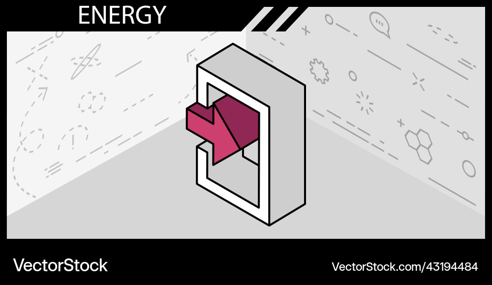 Enter isometric design icon web 3d colorful Enter isometric design icon web 3d colorful vector image
