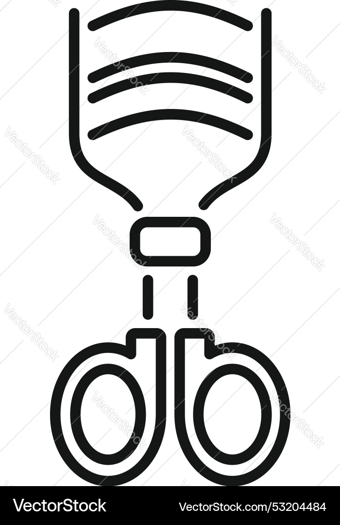Eyelash curler tool icon with a simple design Eyelash curler tool icon with a simple design Vector Image