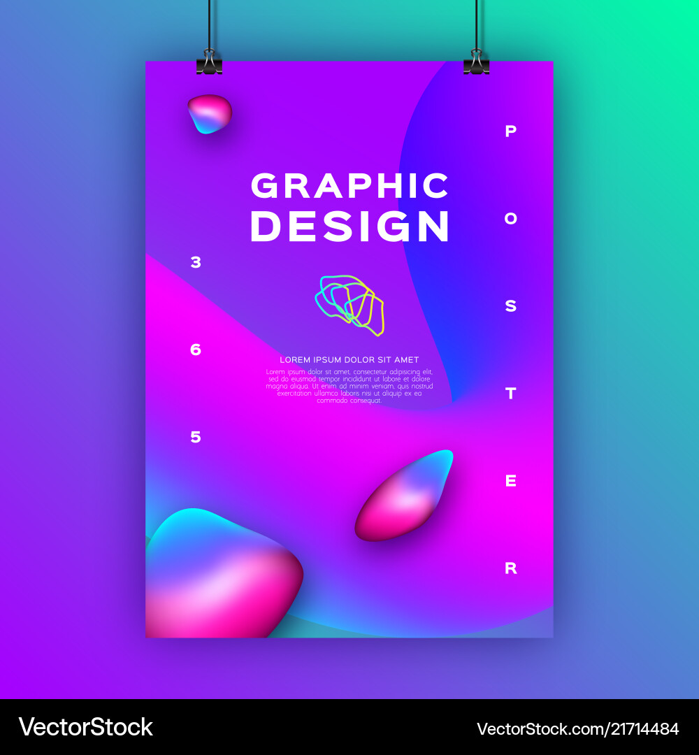 Fluid Gradient Shapes Background vector image