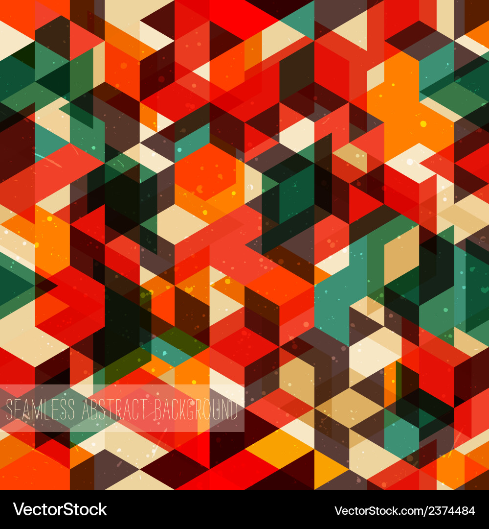 Geometric Retro Pattern Background vector image