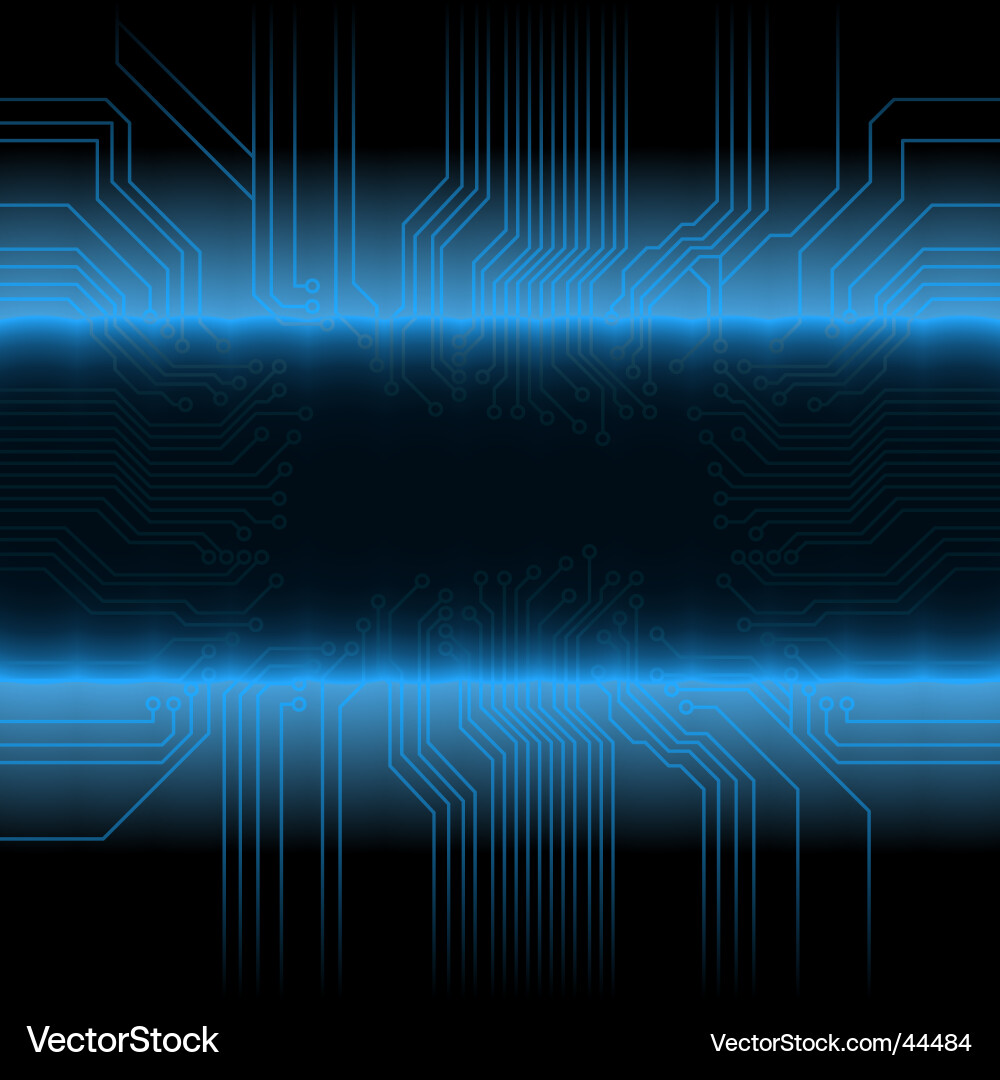 Glowing Circuit Board Frame vector image
