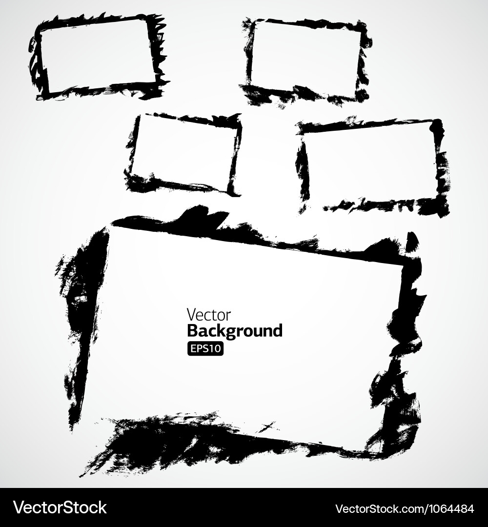 Grunge Frame Set - Textured Backgrounds vector image
