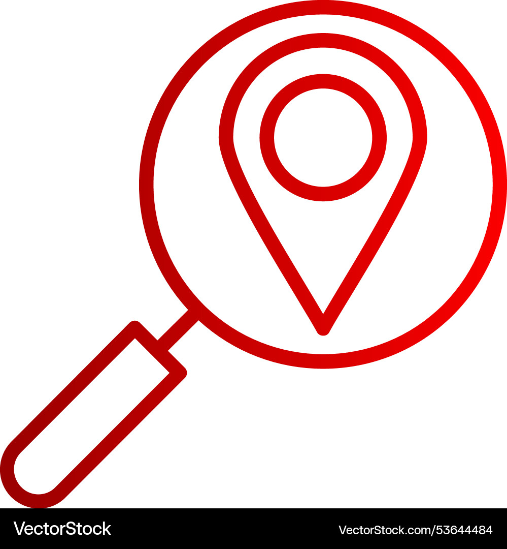 Location line gradient icon Vector Image