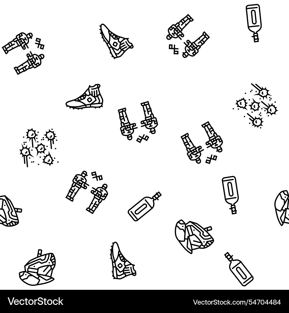 Paintball game player team seamless pattern Paintball game player team seamless pattern vector image