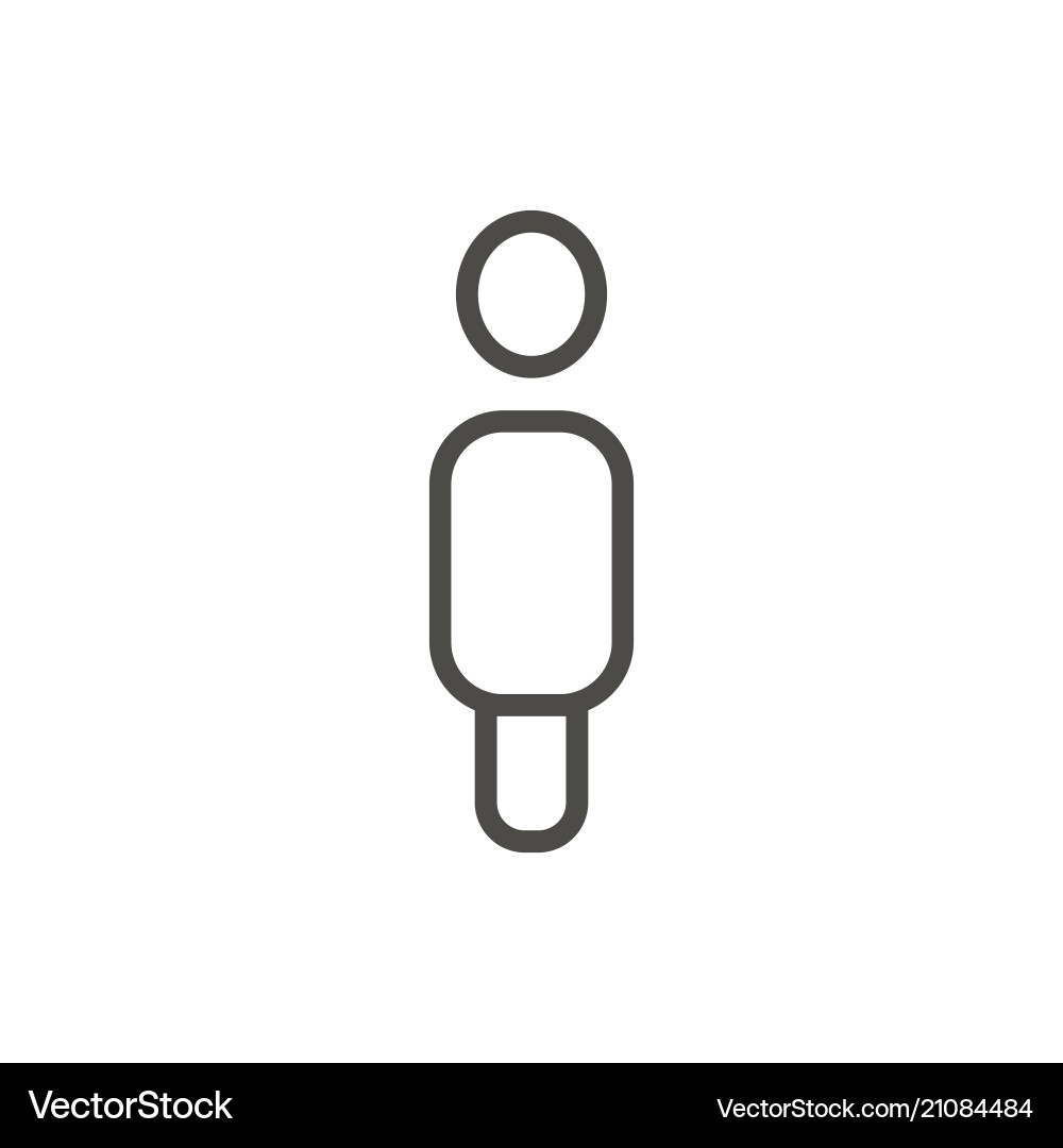 Person Icon Zeile menschliches Symbol Person Icon Zeile menschliches Symbol vektorbild