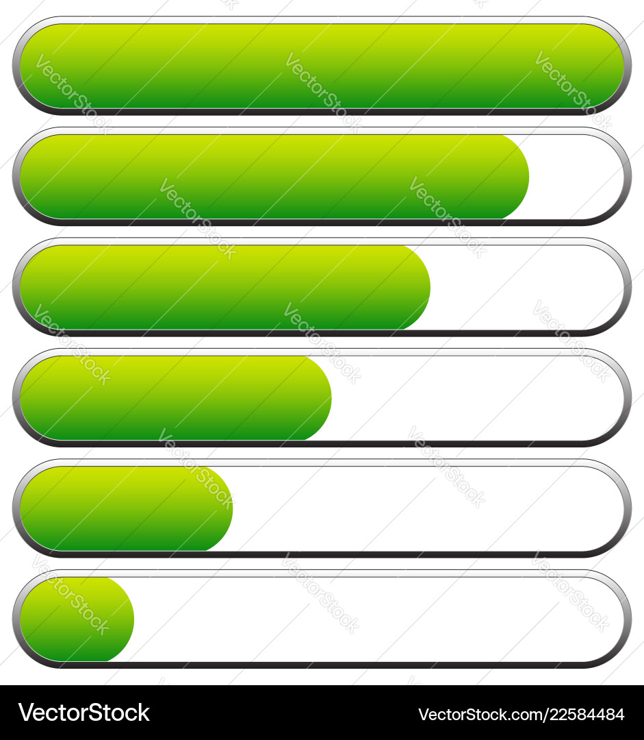 Progress Bars & Level Indicators vector image