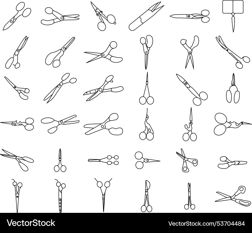 Scissors icon set Scissors icon set vector image