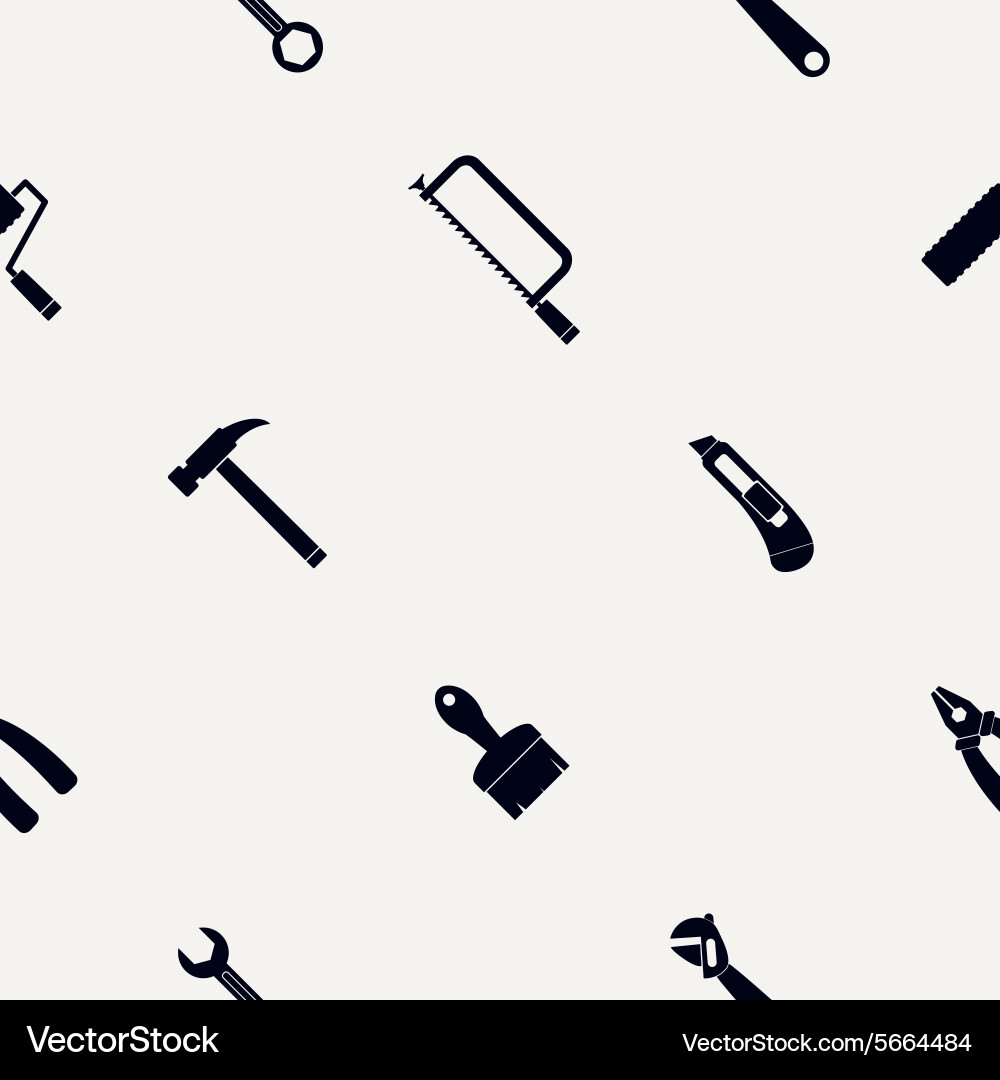 Seamless abstract background with handling tools Vector Image