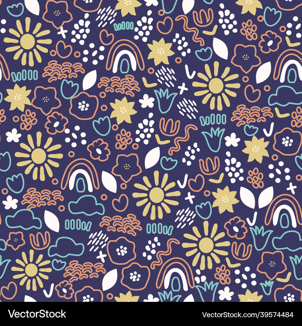 Simple freehand pattern Simple freehand pattern vector image